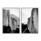 Stupell Industries Monochrome Yosemite Cliffs 2pc Framed Giclee Set Design by Gemma Bardot